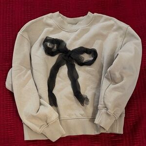 Elegant Black Bow Women Sweater